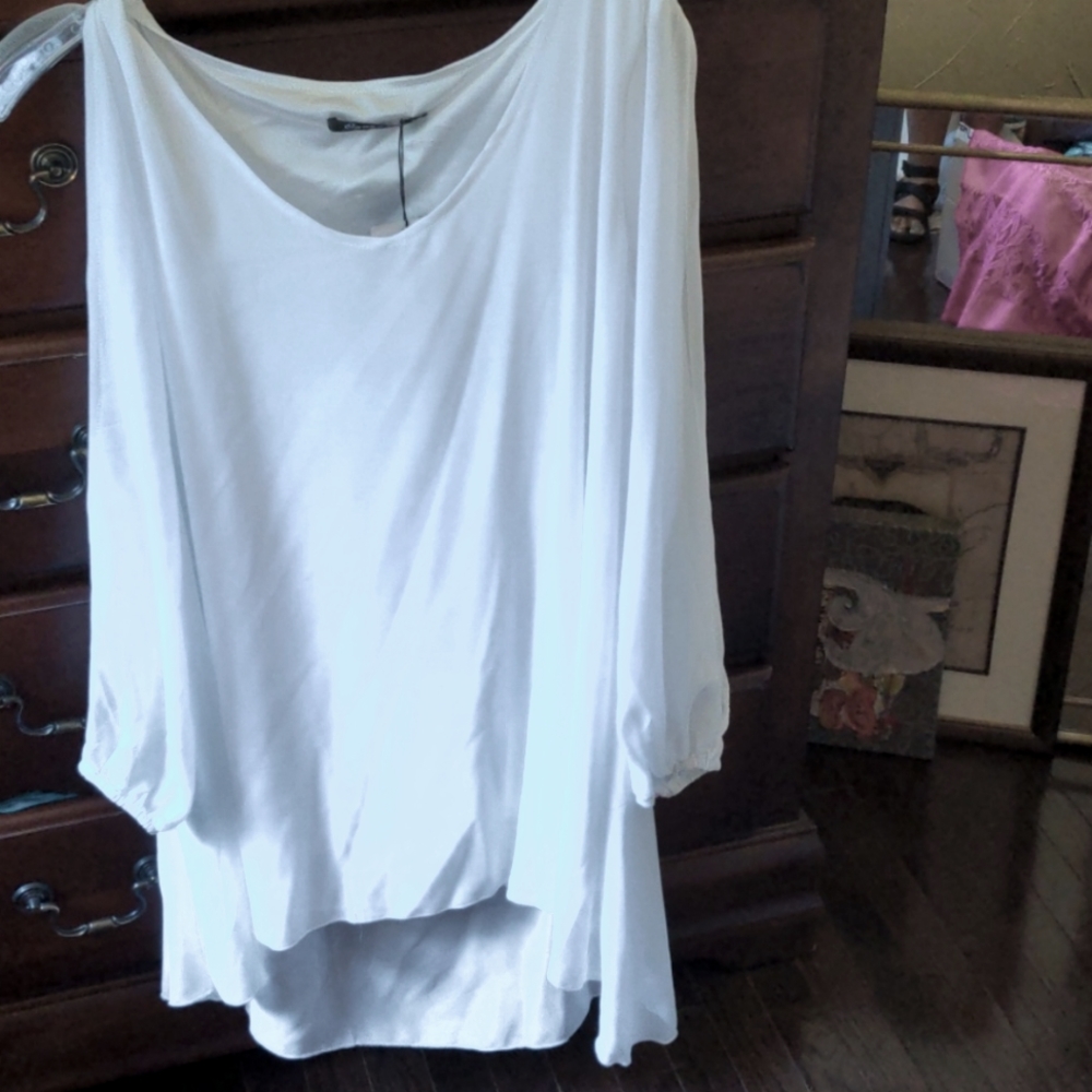 White flowing summer dress